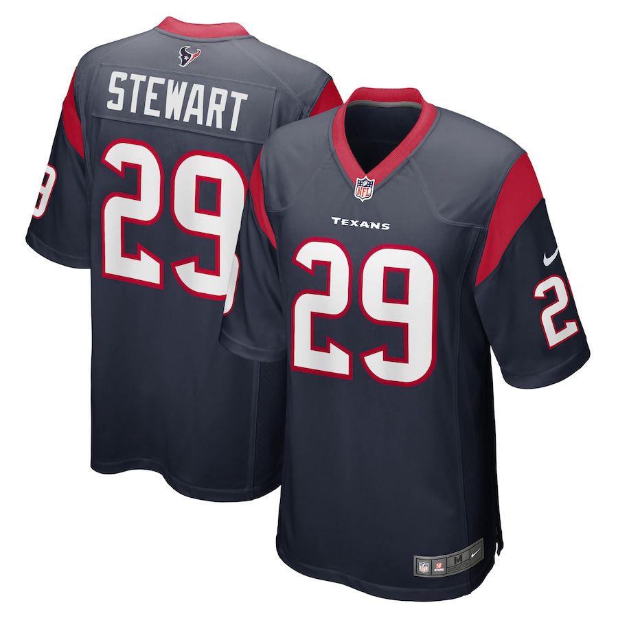 Men Houston Texans #29 M.J. Stewart Nike Navy Game Player NFL Jersey->houston texans->NFL Jersey